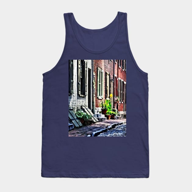 Philadelphia PA - Street With Flower Pots Tank Top by SusanSavad